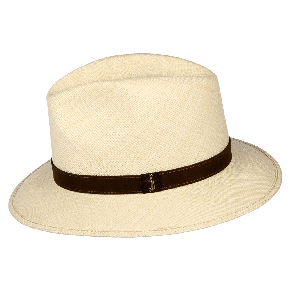 Borsalino Quito Panama Safari Fedora Hat - Natural