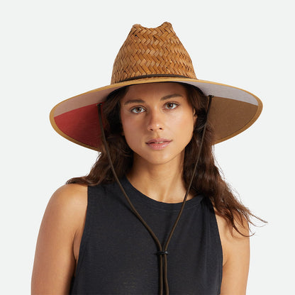 Brixton Hats Beta Straw Lifeguard Hat - Light Brown