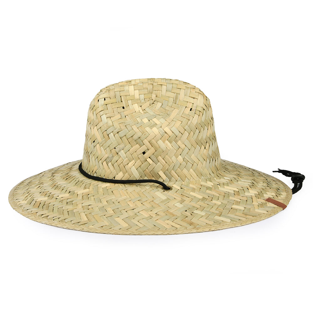 Brixton Hats Bells II Straw Lifeguard Hat With Black Cord - Tan