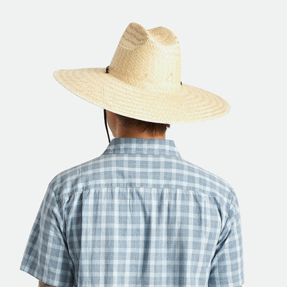 Brixton Hats Crest Straw Lifeguard Hat - Natural