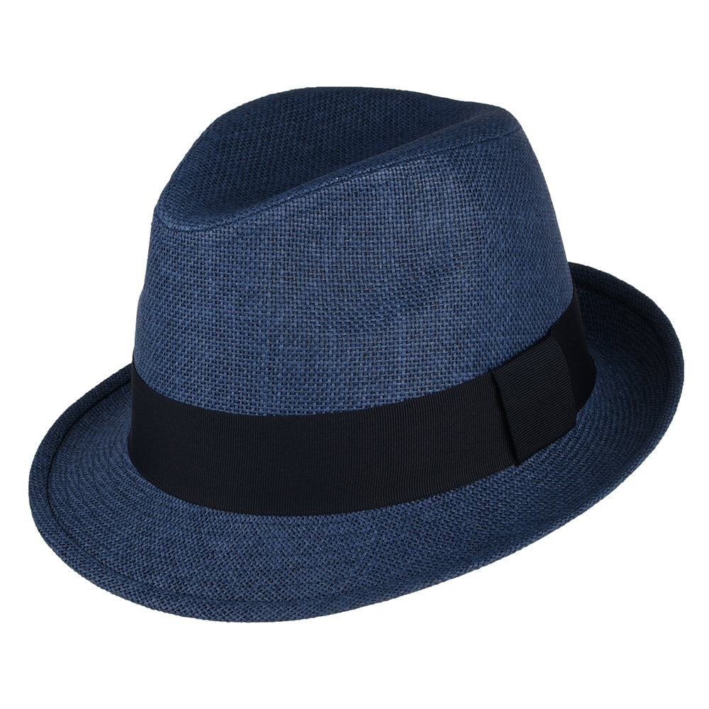 Failsworth Hats Toyo Straw Trilby Hat - Navy Blue – Village Hats