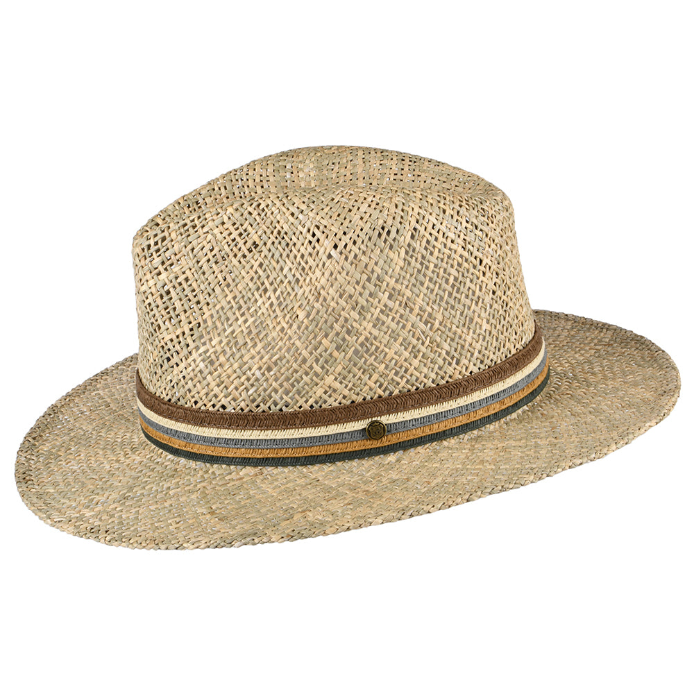 Failsworth Hats Havana Seagrass Straw Fedora Hat - Natural