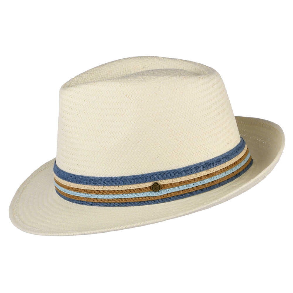 Failsworth Hats Monaco Toyo Straw Fedora Hat - Bleach