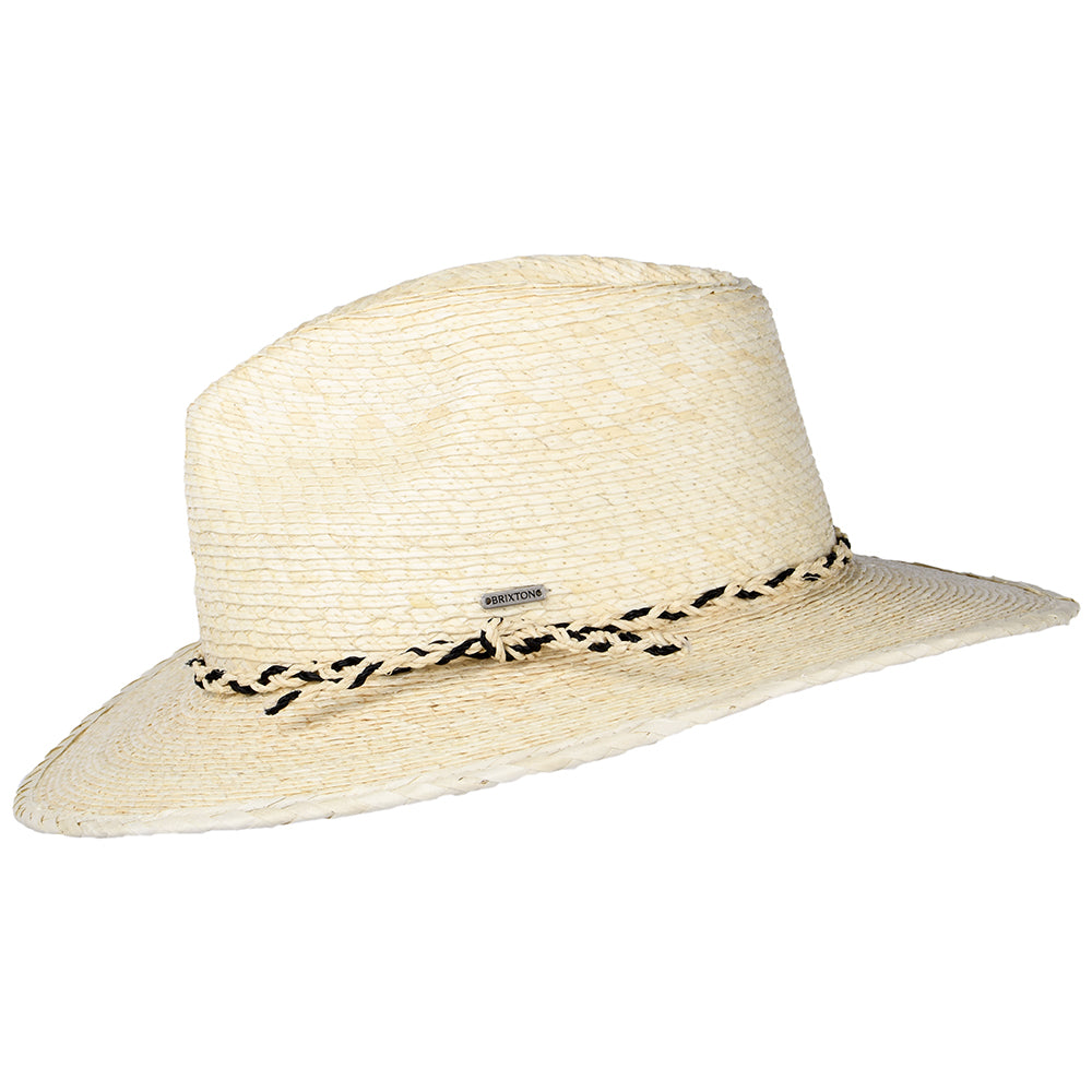 Brixton Hats Messer Western Straw Fedora Hat - Natural