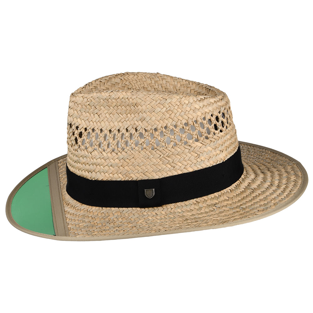 Brixton Hats Hunter Straw Fedora Hat - Tan