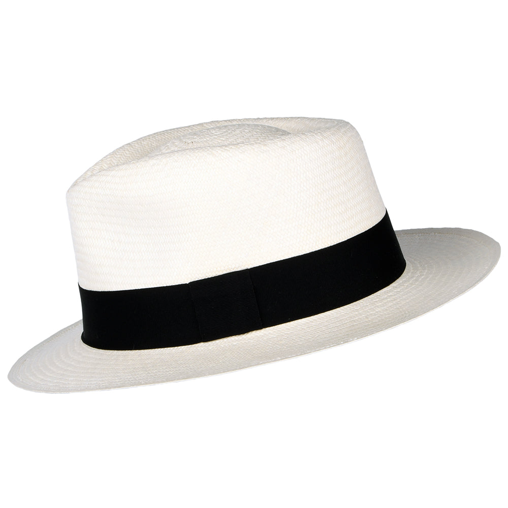 Jaxon & James C-Crown Panama Fedora Hat - Bleach