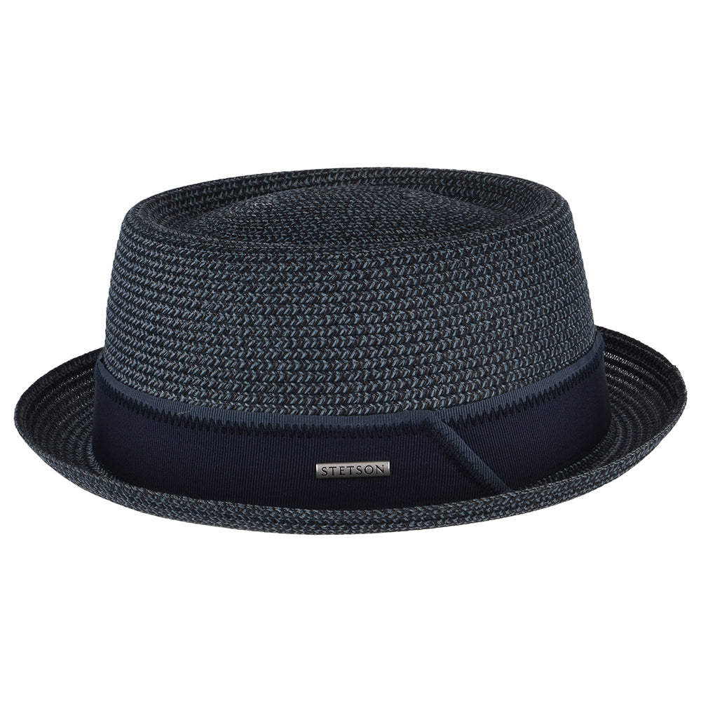 Stetson Hats Toyo Straw Pork Pie Hat - Blue