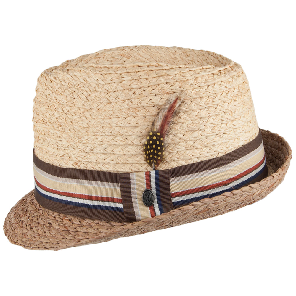 Jaxon & James Trinidad Straw Trilby Hat - Natural