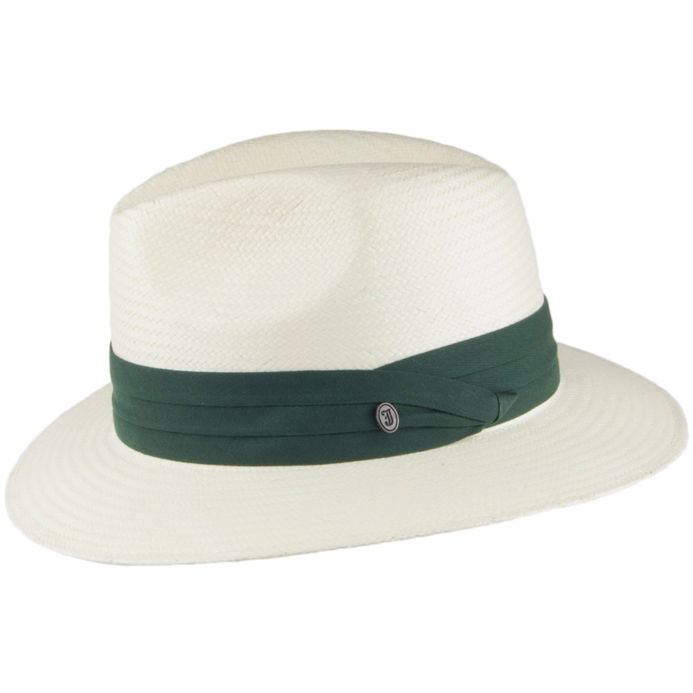 Jaxon & James Toyo Safari Fedora with Olive Band - Ivory