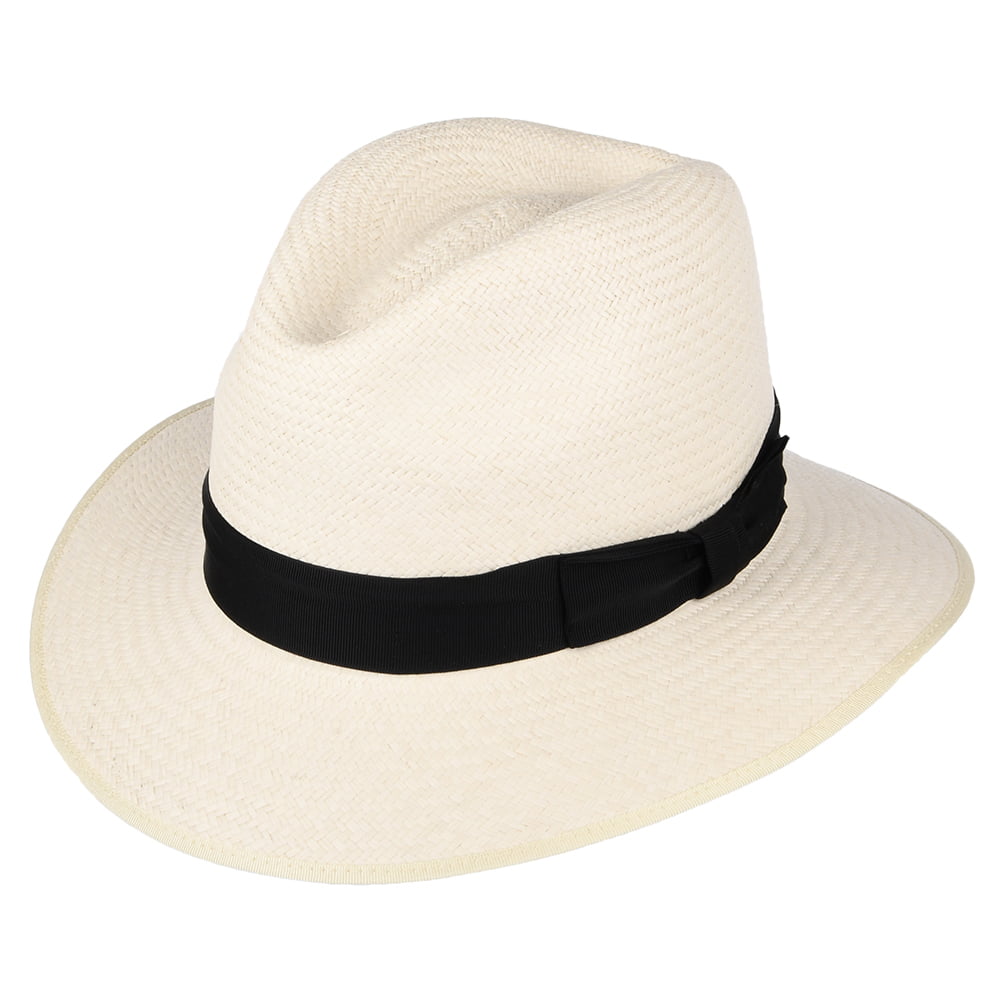 Olney Hats Safari Panama Fedora with Black Band - Bleach – Village Hats