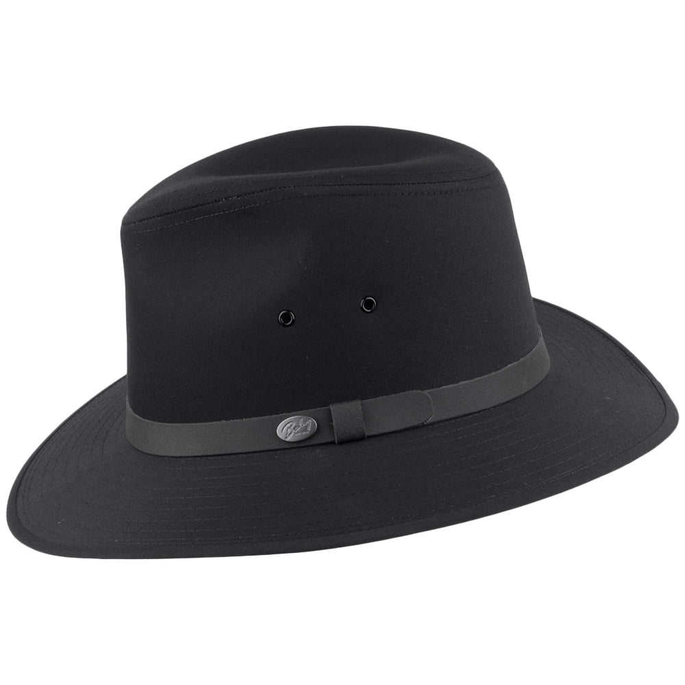 Bailey Hats Dalton Water Resistant Safari Fedora Hat - Black