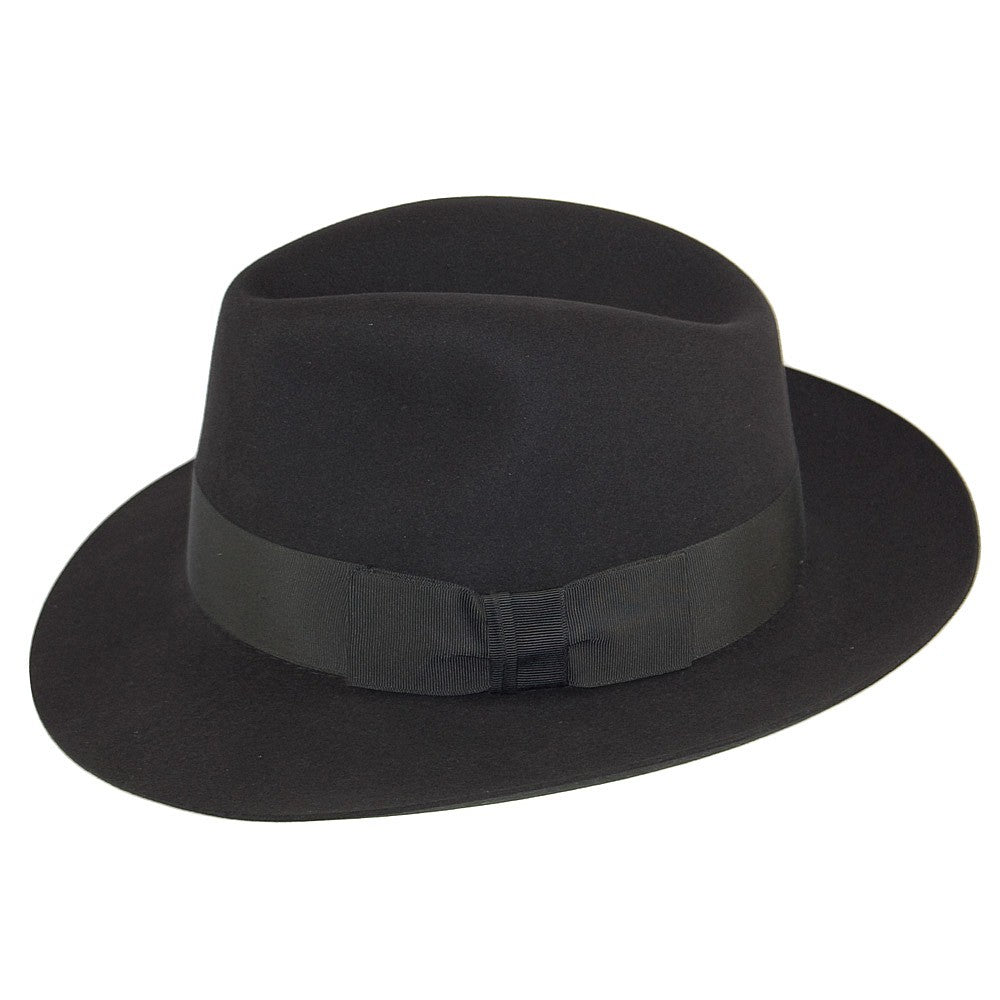 Christys Hats Knightsbridge Fur Felt Fedora - Black