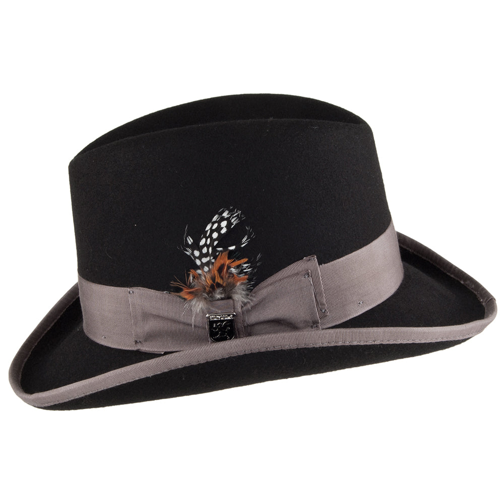 Stacy Adams Wool Felt Homburg - Black