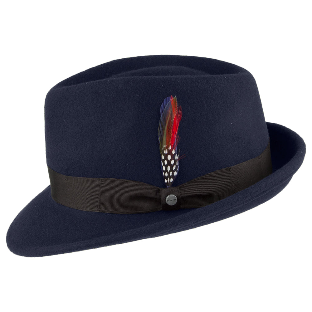 Stetson Hats Elkader Crushable Trilby - Navy