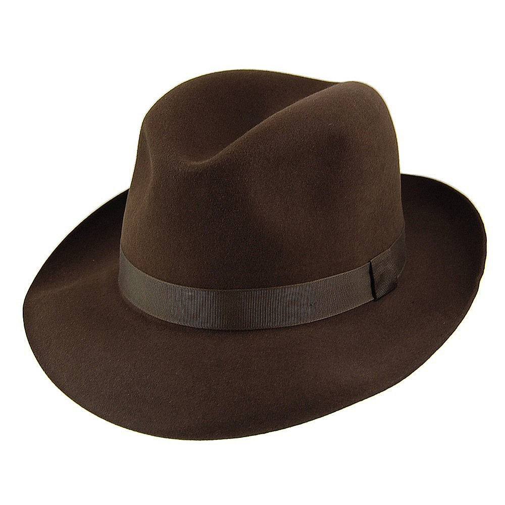 Christys Hats Foldaway Fur Felt Fedora - Brown – Village Hats