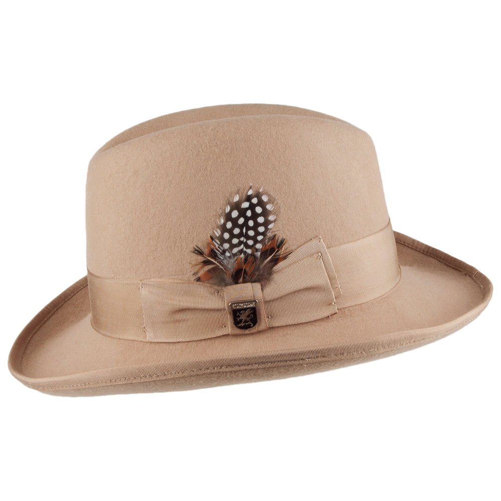 Stacy Adams Wool Felt Homburg - Camel