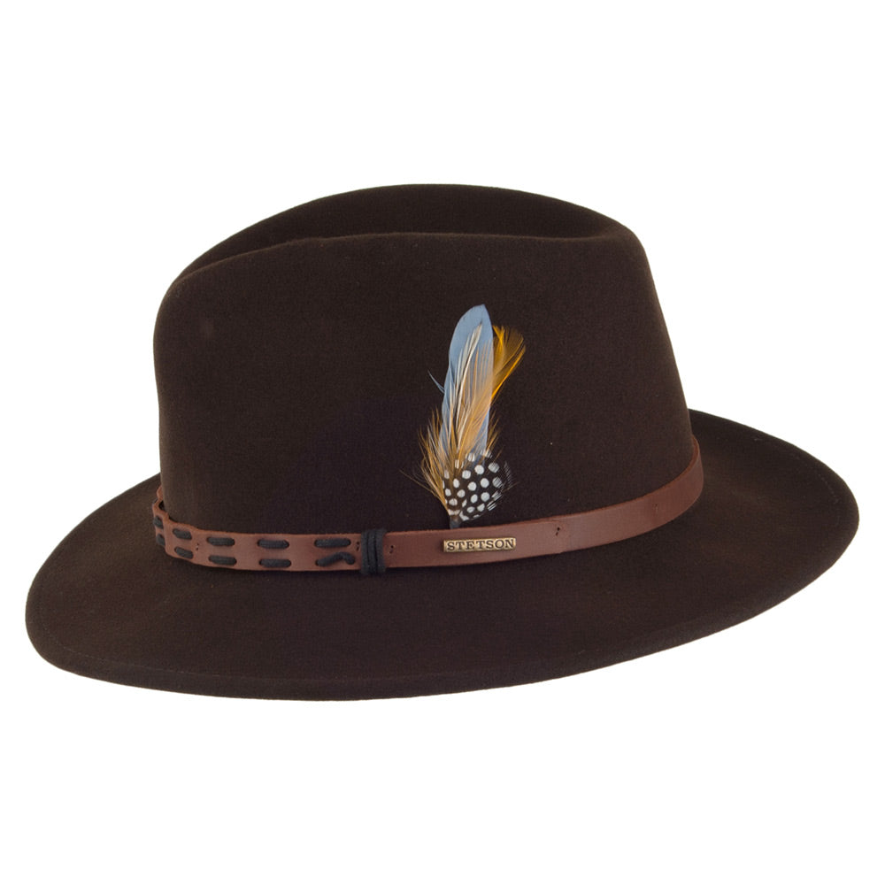 Stetson Hats Traveller VitaFelt Safari Fedora - Brown