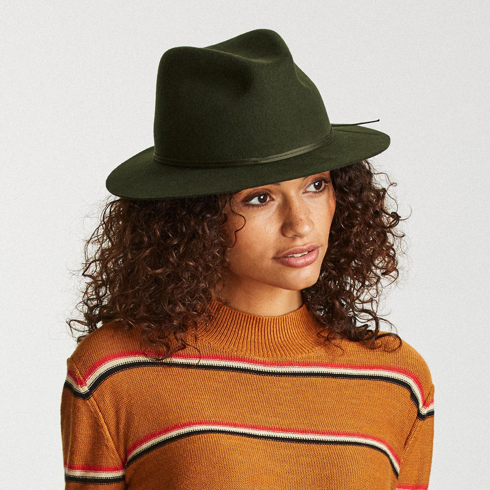 Brixton Hats Graham Fedora Hat - Moss