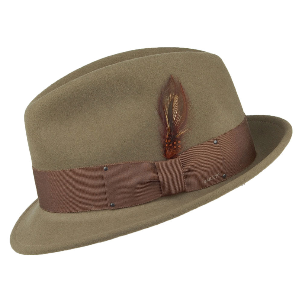 Bailey Hats Tino Crushable Trilby Hat - Light Olive