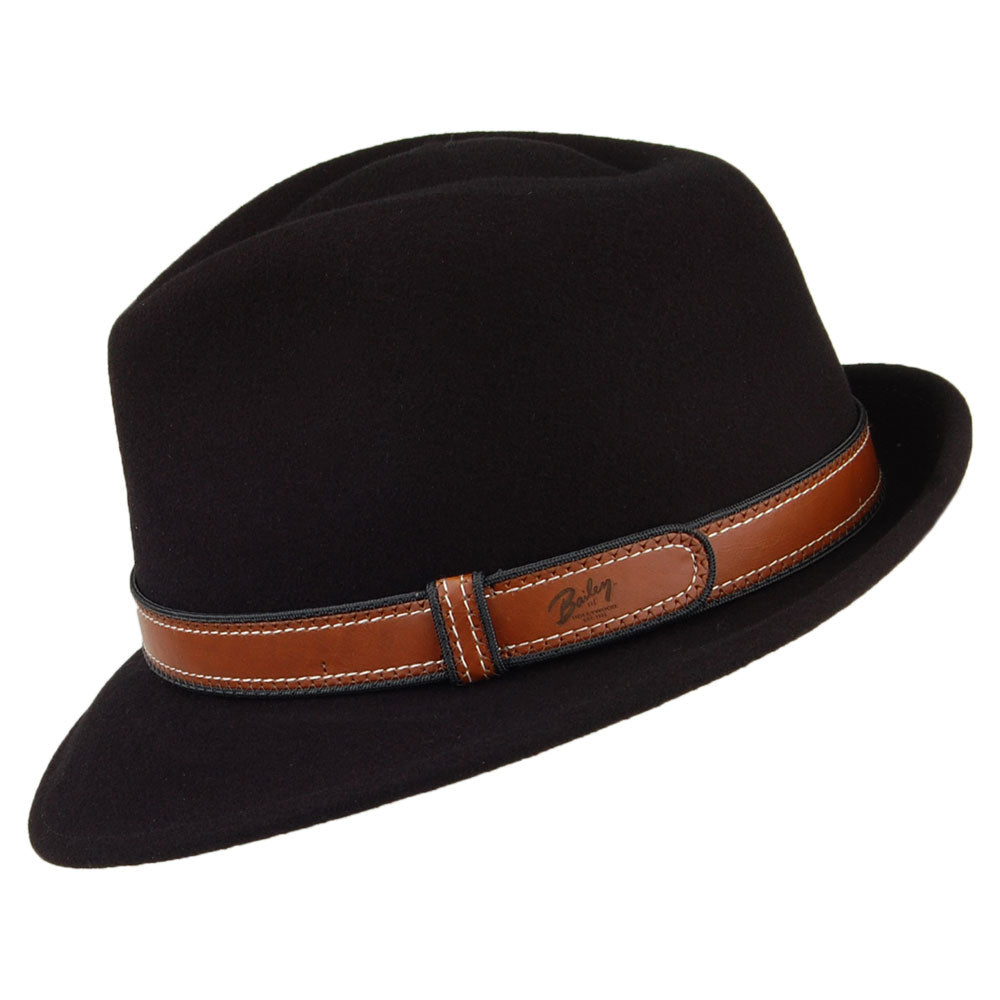 Bailey Hats Dodgson LiteFelt Fedora Hat - Black