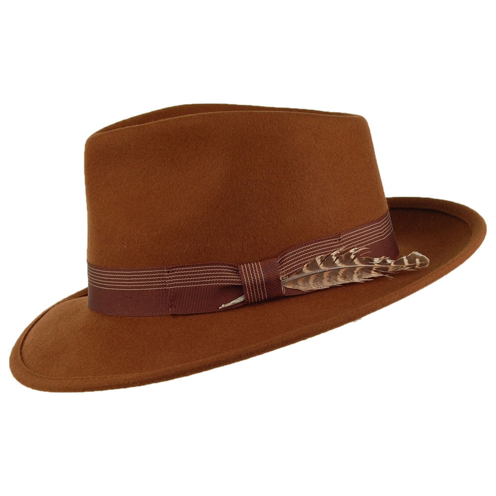 Brixton Hats Swindle III Fedora Hat - Coffee