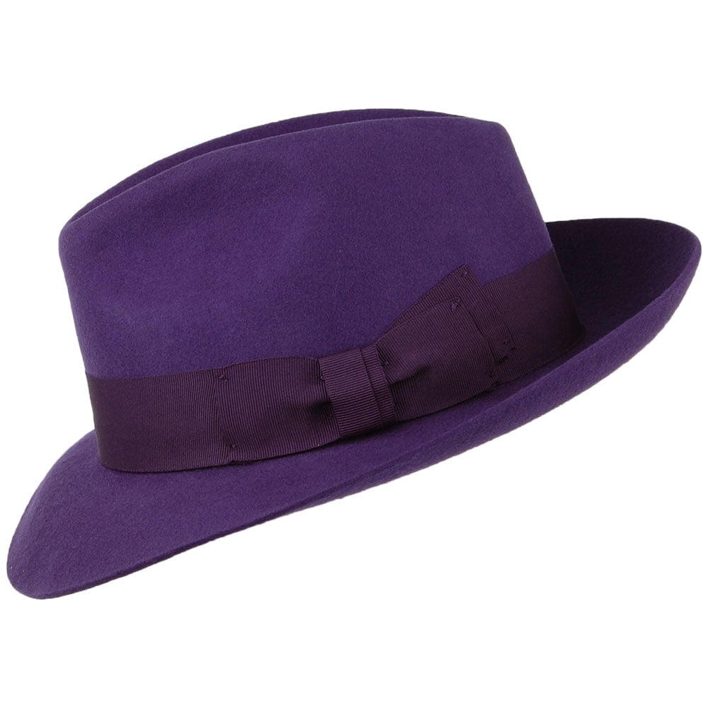 Denton Hats Mayfair Wool Felt Fedora - Purple