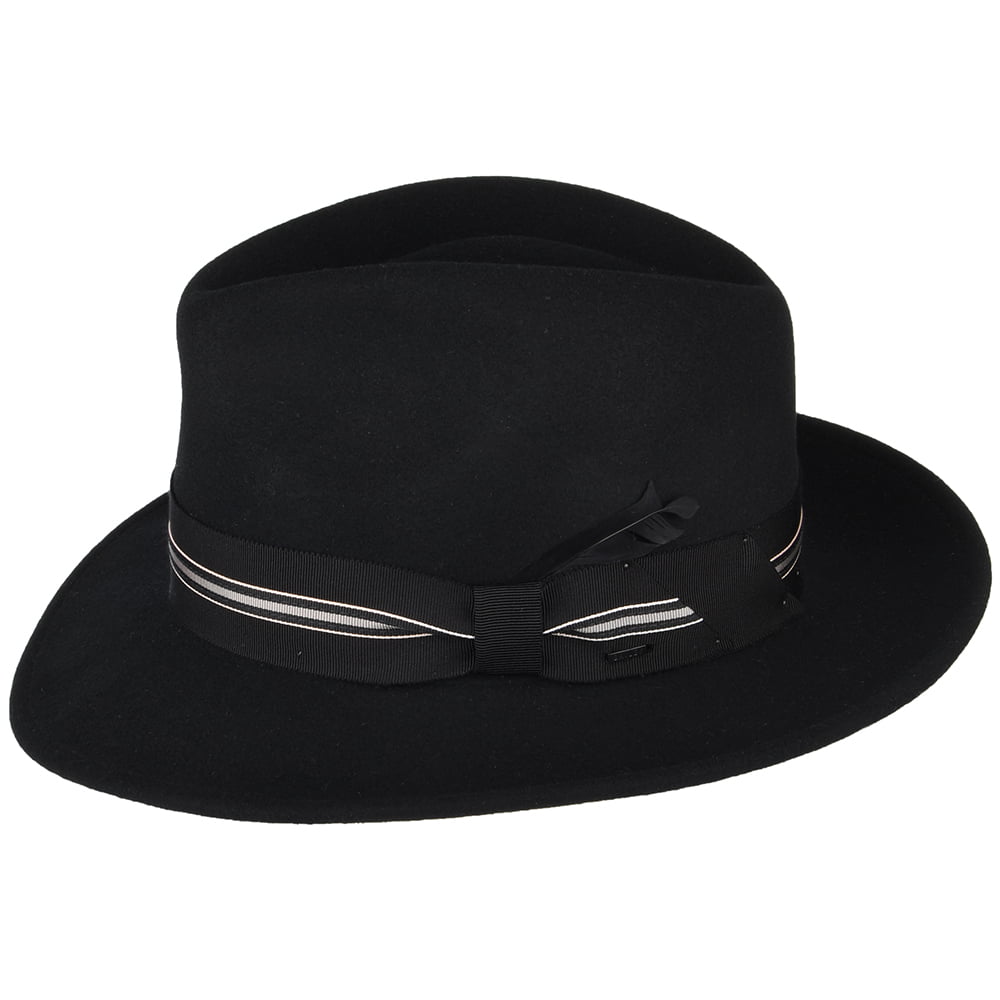 Bailey Hats Marack LiteFelt Fedora Hat - Black