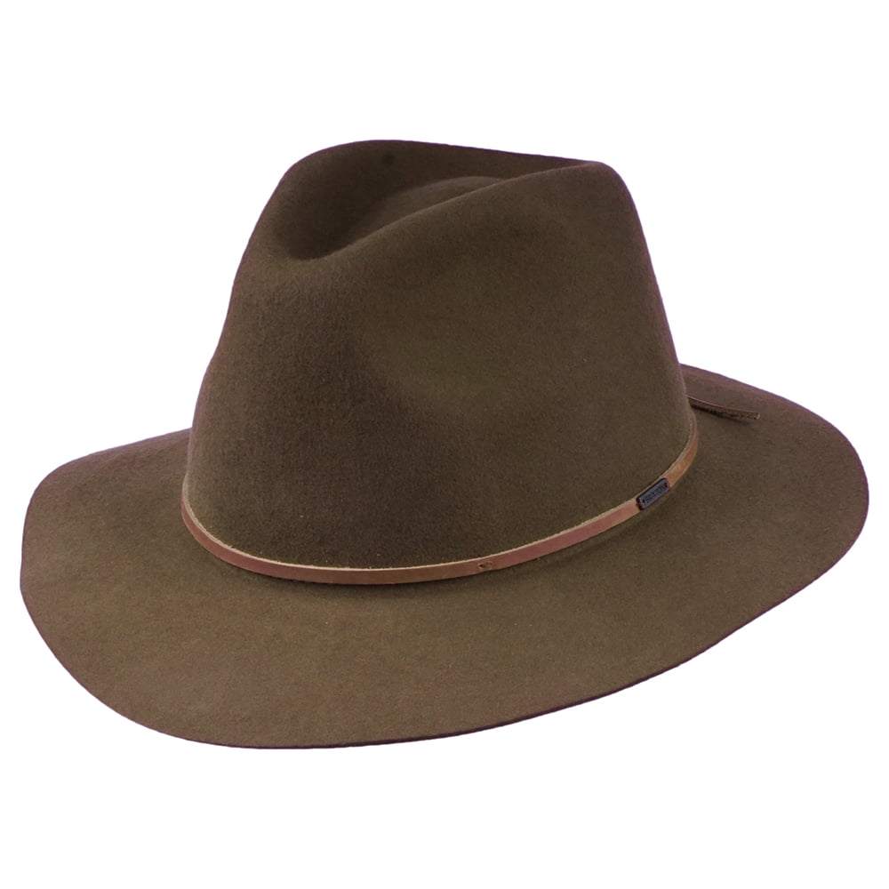 Brixton Hats Wesley Packable Wool Felt Fedora Hat - Coffee – Village Hats