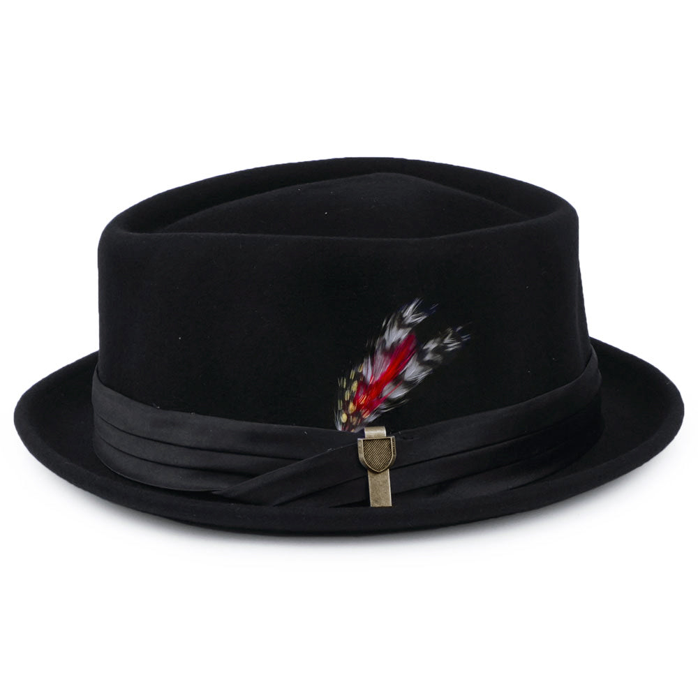 Brixton Hats Stout Wool Felt Pork Pie Hat - Black