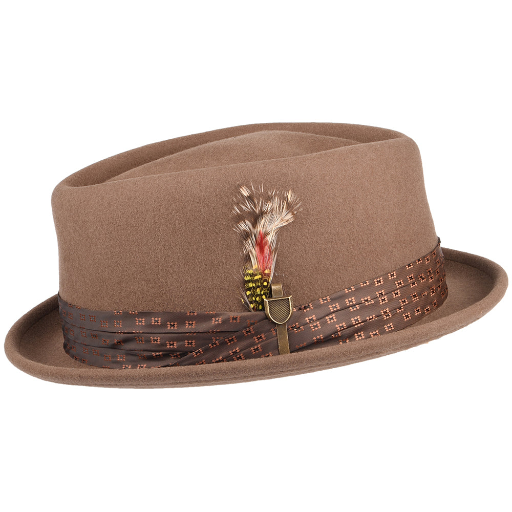 Brixton Hats Stout Wool Felt Pork Pie Hat - Camel