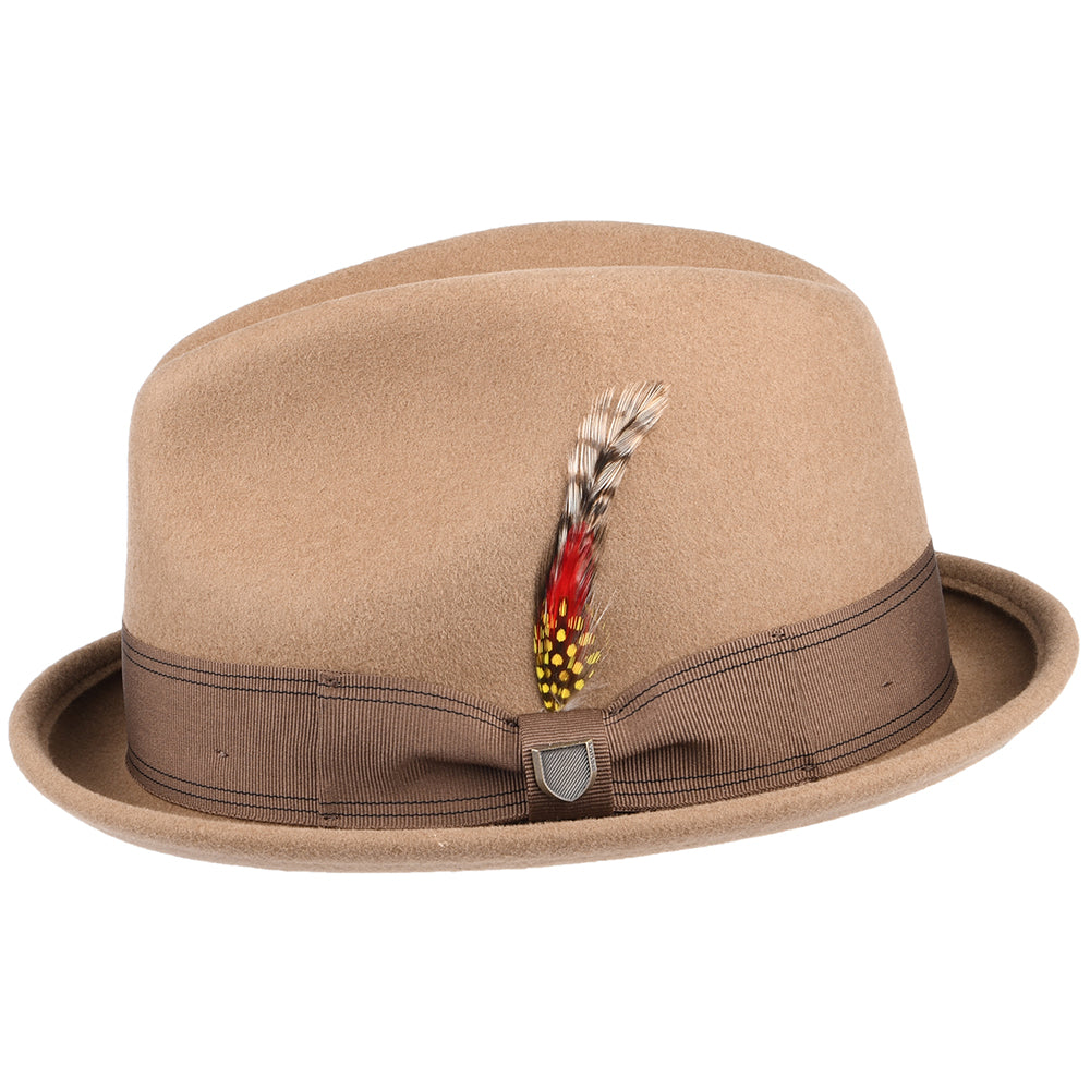 Brixton Hats Gain Wool Felt Trilby Hat - Khaki