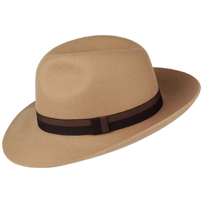 Christys Hats Grosvenor Wool Felt Fedora Hat - Camel