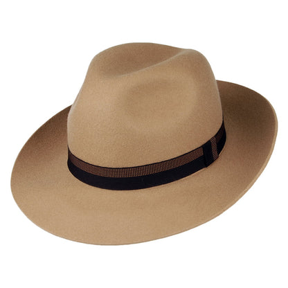 Christys Hats Grosvenor Wool Felt Fedora Hat - Camel