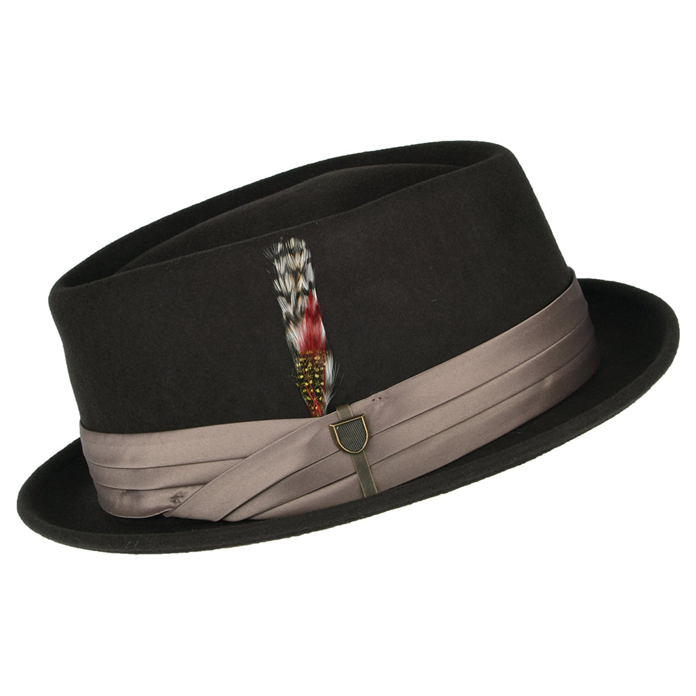 Brixton Hats Stout Wool Felt Pork Pie Hat - Brown