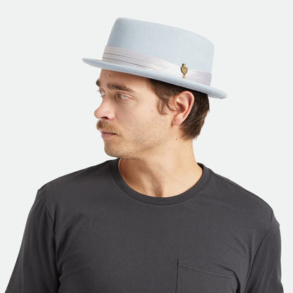 Brixton Hats Stout Wool Felt Pork Pie Hat - Ice Blue