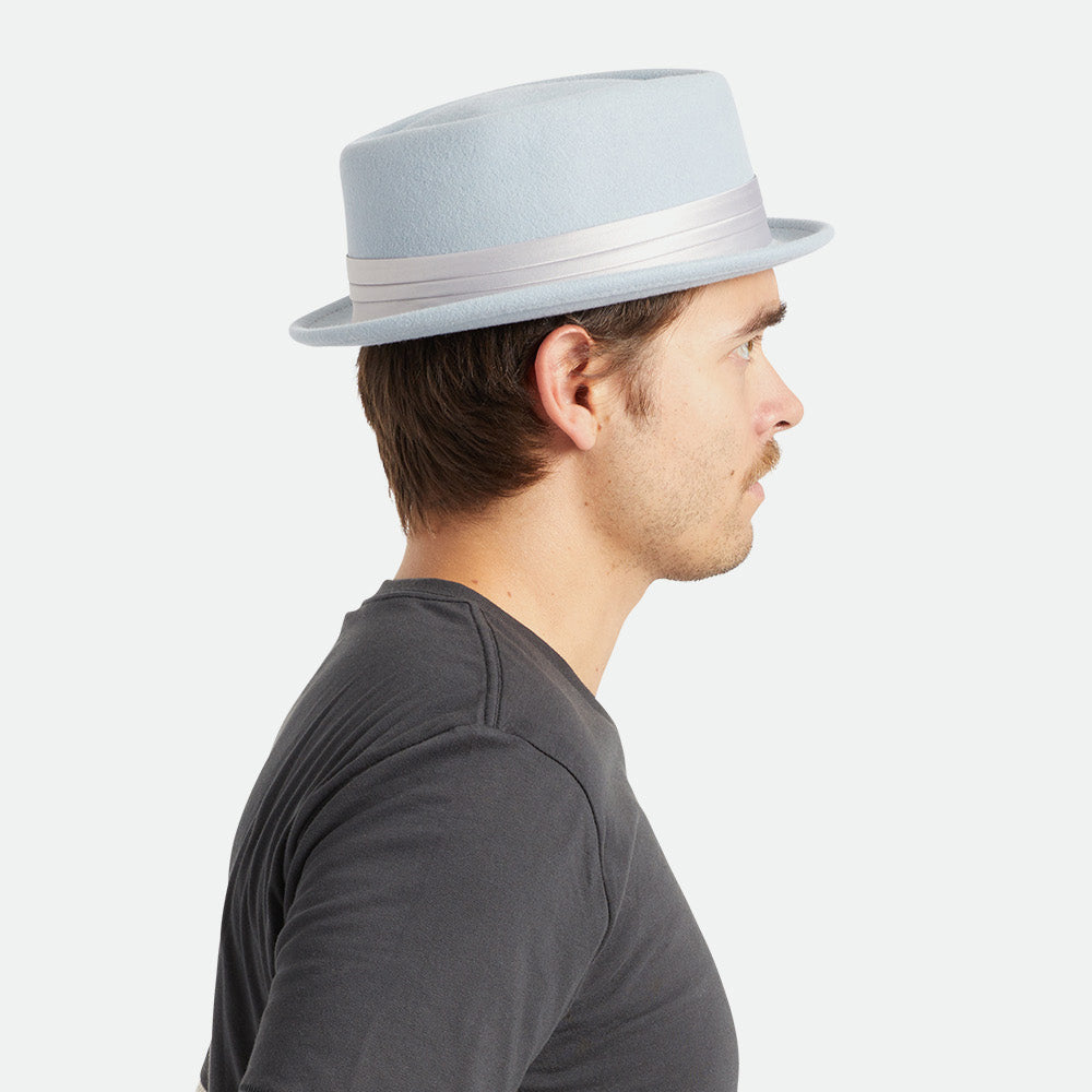 Brixton Hats Stout Wool Felt Pork Pie Hat - Ice Blue