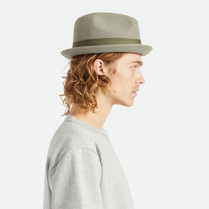 Brixton Hats Gain Wool Felt Trilby Hat - Light Olive