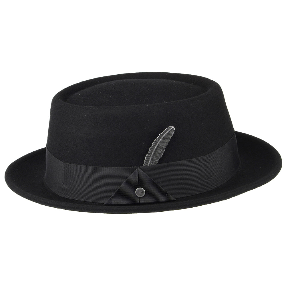 Stetson Hats Water Repellent Wool Felt Pork Pie Hat - Black