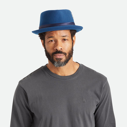 Brixton Hats Stout Wool Felt Pork Pie Hat - Ocean