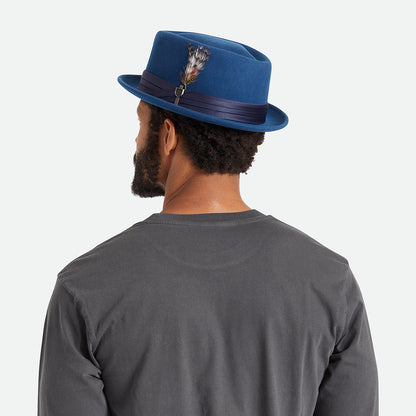 Brixton Hats Stout Wool Felt Pork Pie Hat - Ocean