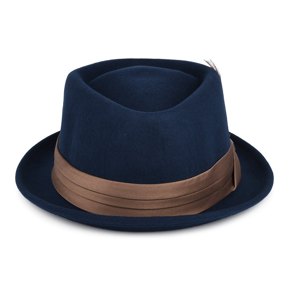 Brixton Hats Stout Wool Felt Pork Pie Hat - Washed Navy