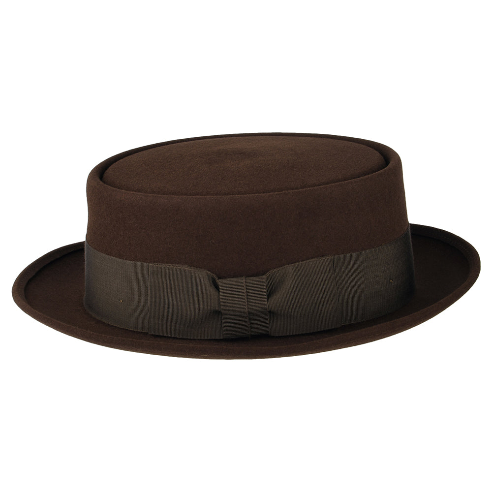 Christys Hats Monk Fur Felt Pork Pie Hat - Brown