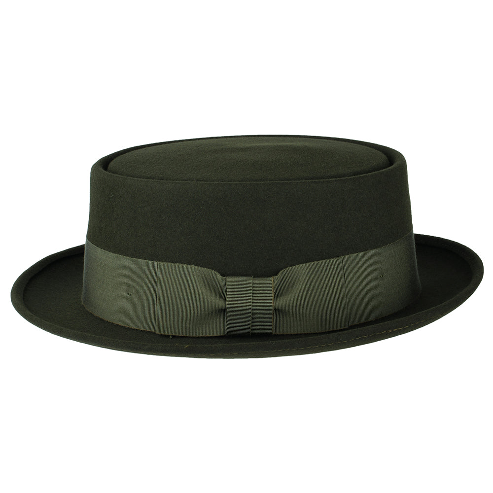 Christys Hats Monk Fur Felt Pork Pie Hat - Forest