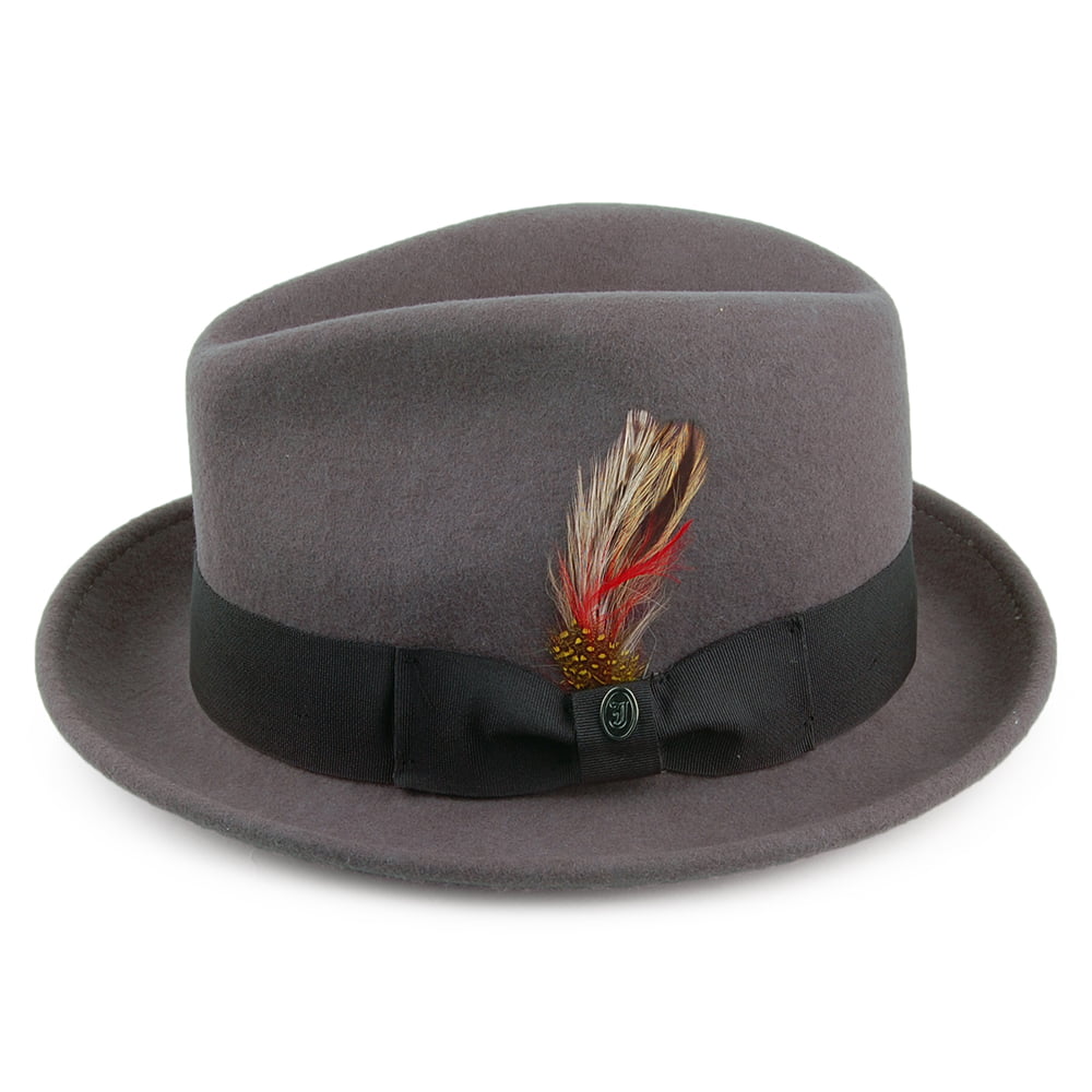 Jaxon & James Crushable Blues Trilby Hat - Grey