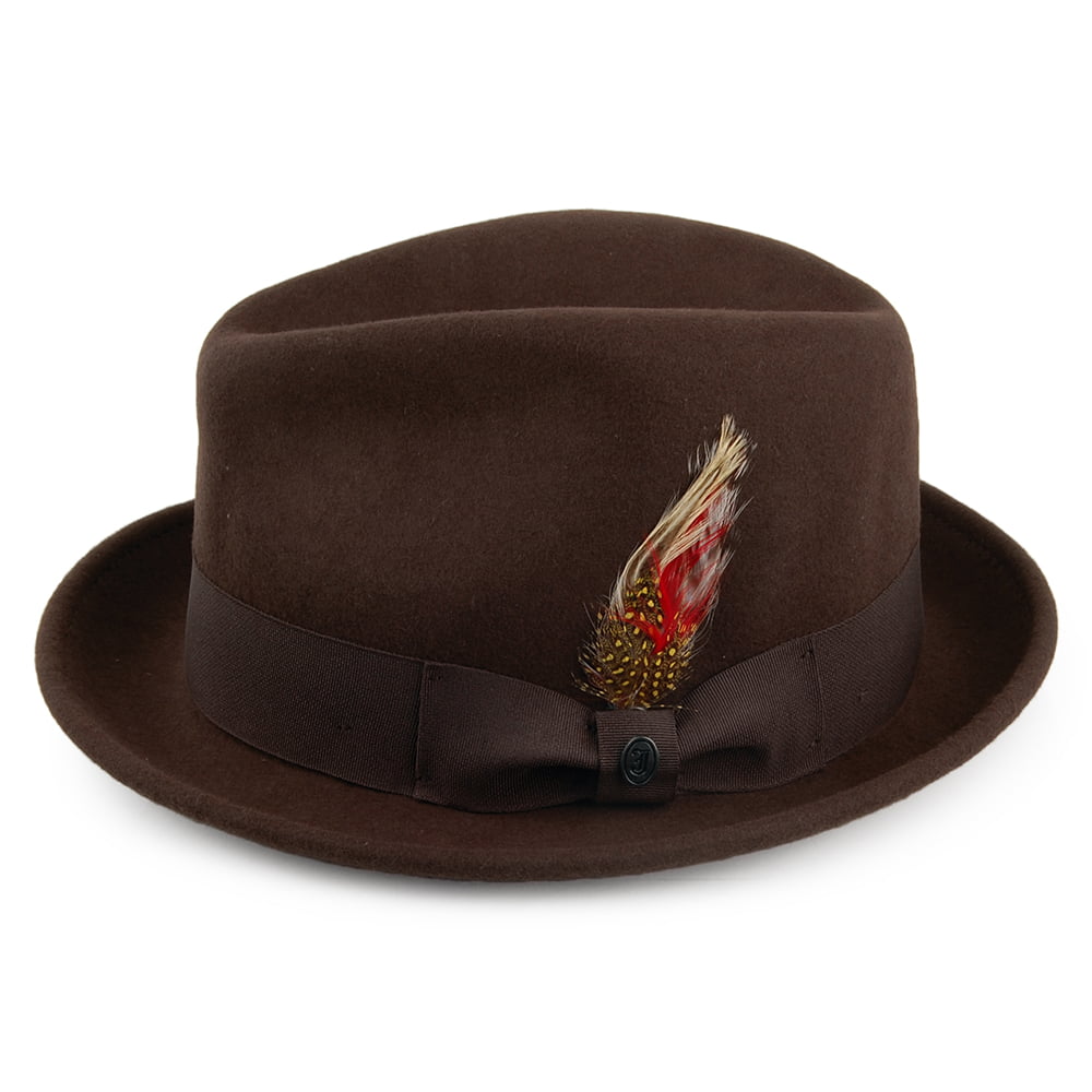 Jaxon & James Crushable Blues Trilby Hat - Brown