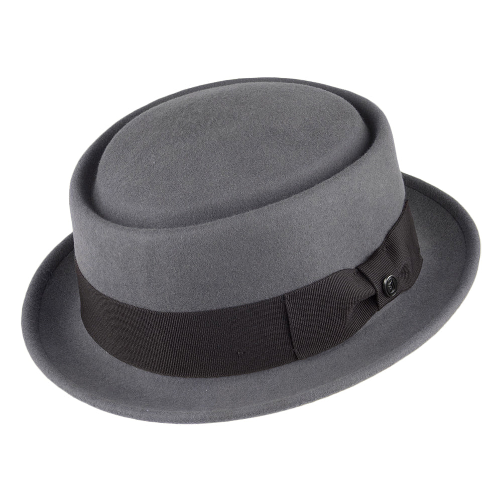 Jaxon & James Crushable Wool Pork Pie Hat - Grey