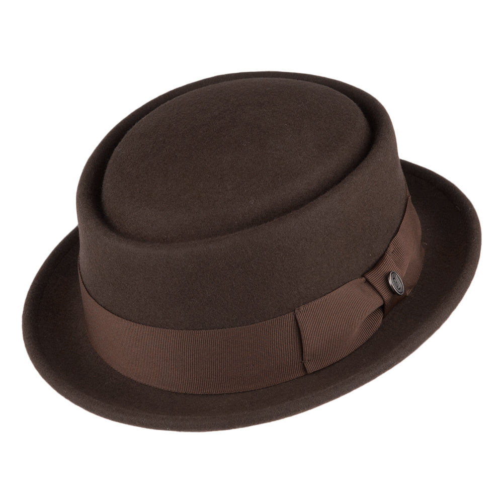 Jaxon & James Crushable Wool Pork Pie Hat - Brown