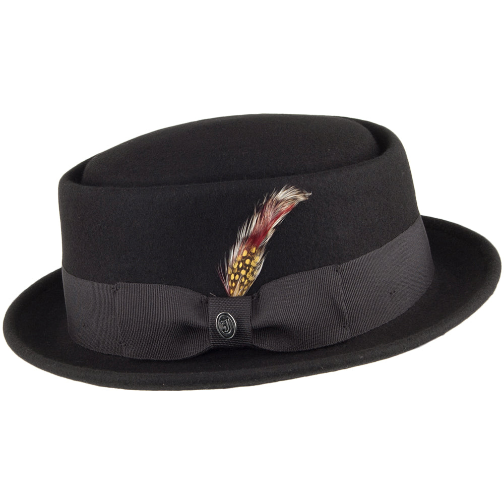 Jaxon & James Crushable Wool Pork Pie Hat - Black