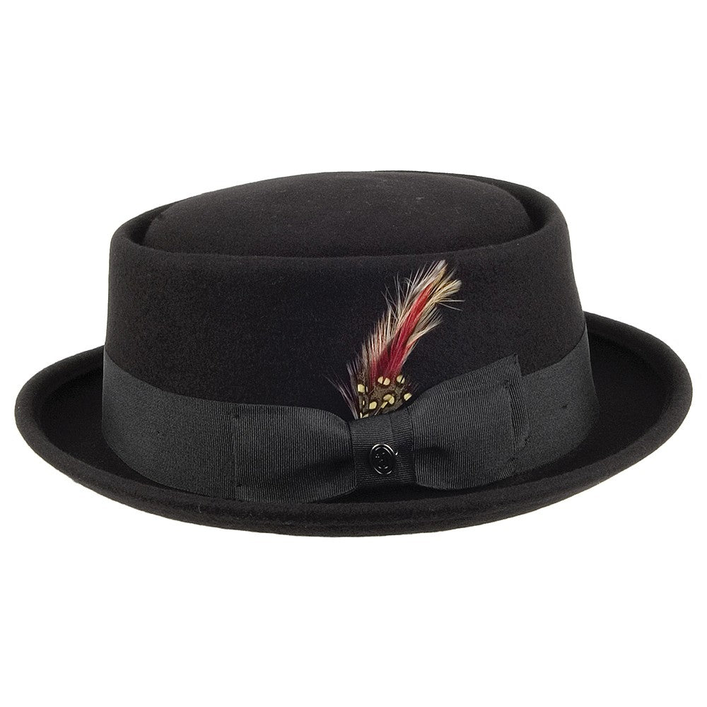 Jaxon & James Wool Pork Pie Hat - Black