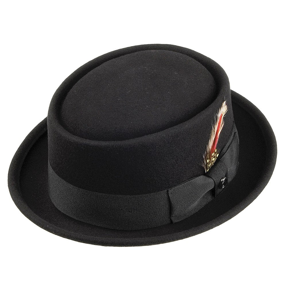 Jaxon & James Wool Pork Pie Hat - Black – Village Hats